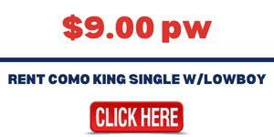Como King Single with Lowboy Rental